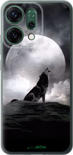 Силиконовый чехол Воющий волк для Oppo RENO14 5G - 934u-4058 изображение 