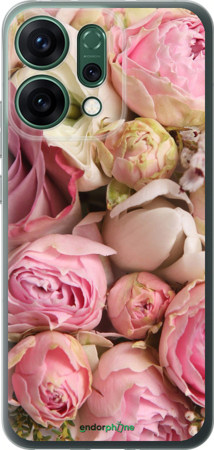 Силиконовый чехол Розы v2 для Oppo RENO14 5G - 2320u-4058 изображение 