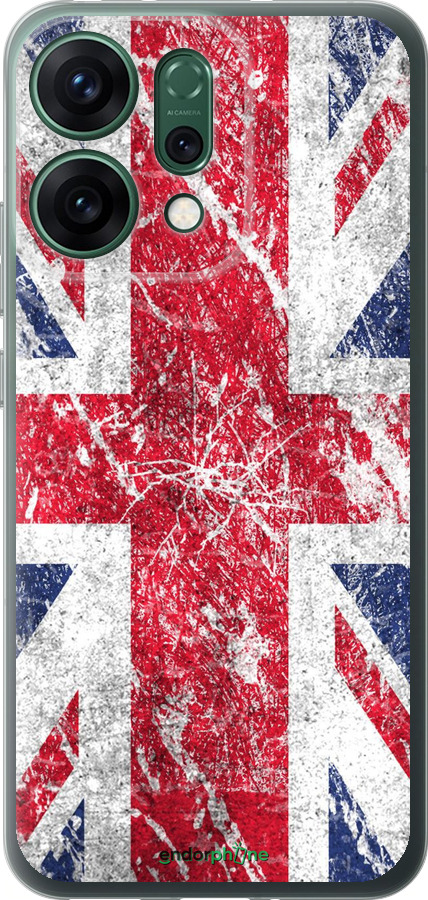 Силиконовый чехол Флаг Великобритании 1 для Oppo RENO14 5G - 386u-4058 изображение 