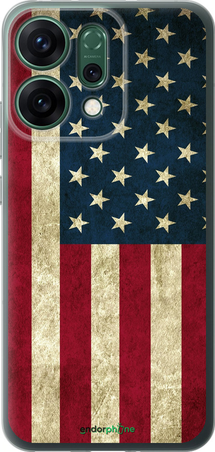 Силиконовый чехол Флаг США для Oppo RENO14 5G - 395u-4058 изображение 