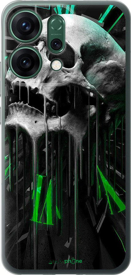 Силіконовий чехол Череп-годинник для Oppo RENO14 5G - 4100u-4058 изображение 