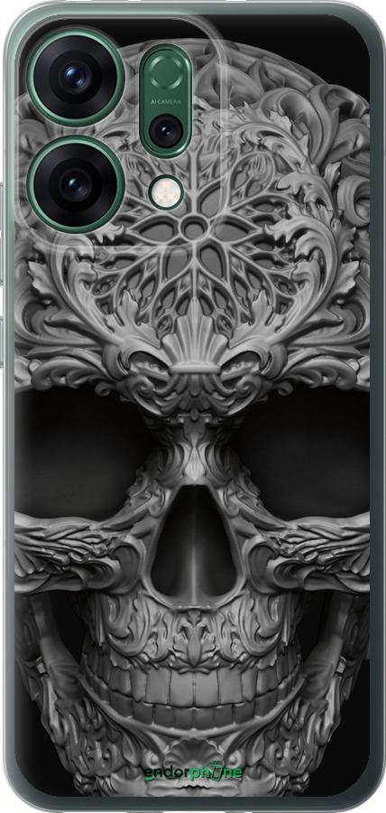Силиконовый чехол skull-ornament для Oppo RENO14 5G - 4101u-4058 изображение 
