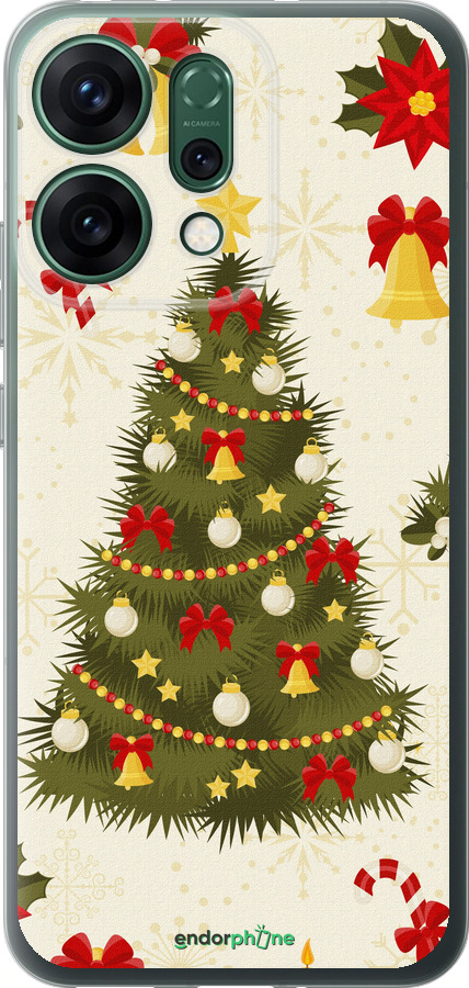 Силиконовый чехол Новогодняя елка для Oppo RENO14 5G - 4198u-4058 изображение 
