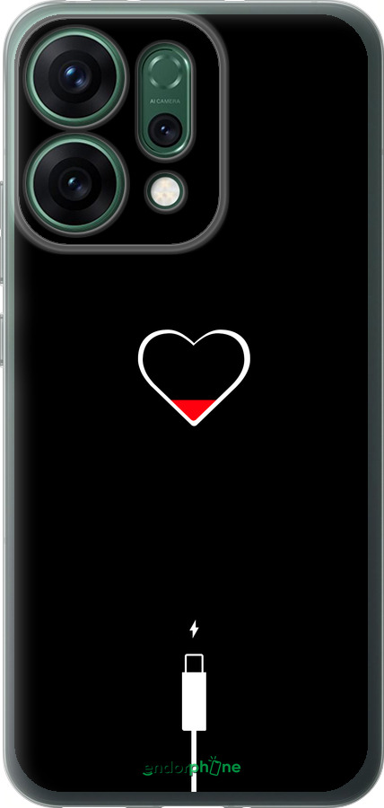 Силіконовий чехол Підзарядка серця для Oppo RENO14 5G - 4274u-4058 изображение 