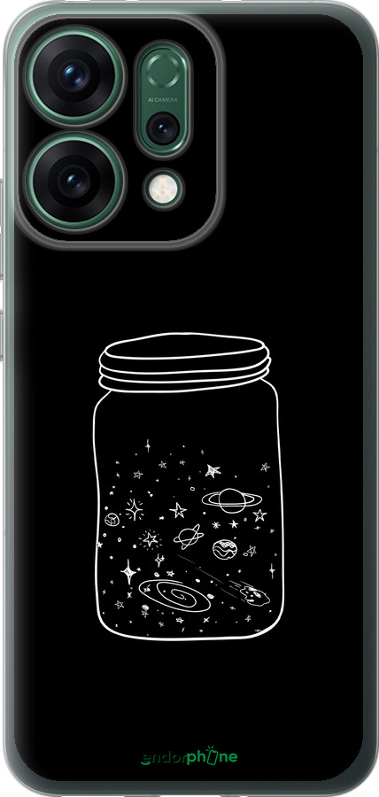 Силиконовый чехол Космос в банке для Oppo RENO14 5G - 4297u-4058 изображение 