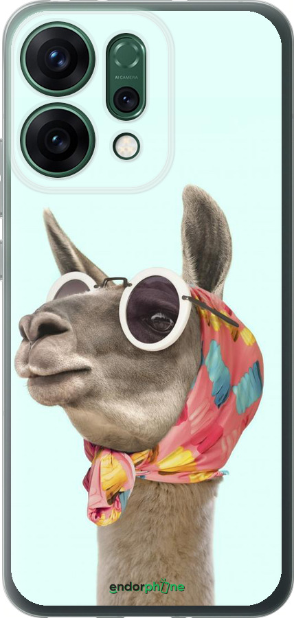Силиконовый чехол Модная лама для Oppo RENO14 5G - 4479u-4058 изображение 