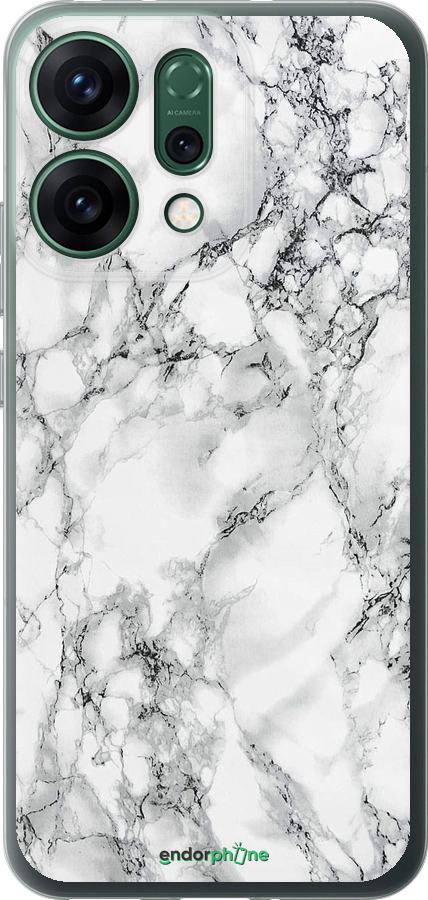 Силиконовый чехол Мрамор белый для Oppo RENO14 5G - 4480u-4058 изображение 