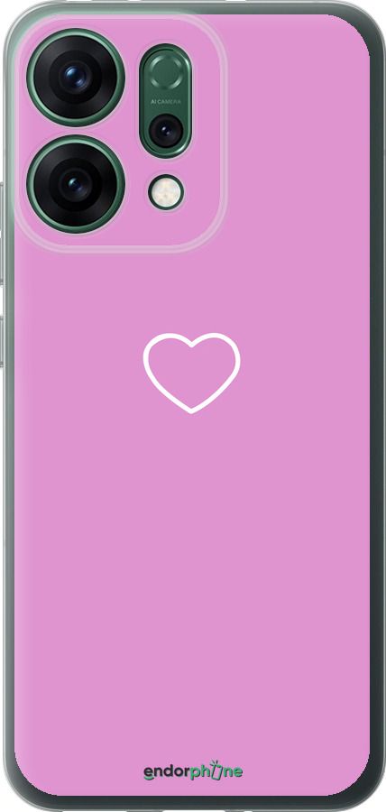 Силіконовий чехол Серце 2 для Oppo RENO14 5G - 4863u-4058 изображение 