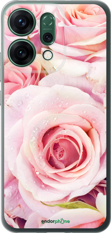 Силиконовый чехол Розы для Oppo RENO14 5G - 525u-4058 изображение 