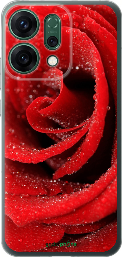 Силиконовый чехол Красная роза для Oppo RENO14 5G - 529u-4058 изображение 