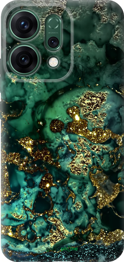 Силіконовий чехол Мармур золото багатство для Oppo RENO14 5G - 5419u-4058 изображение 