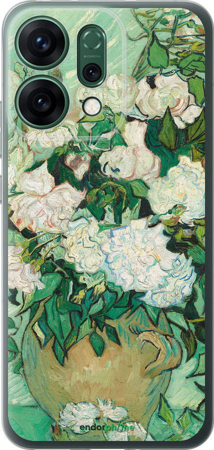 Силиконовый чехол Винсент Ван Гог. Ваза с розами для Oppo RENO14 5G - 5543u-4058 изображение 