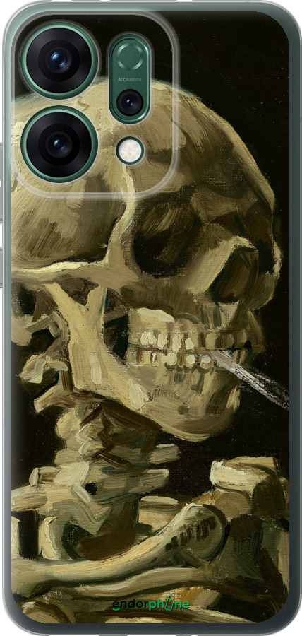Силиконовый чехол Винсент Ван Гог. Череп для Oppo RENO14 5G - 5544u-4058 изображение 