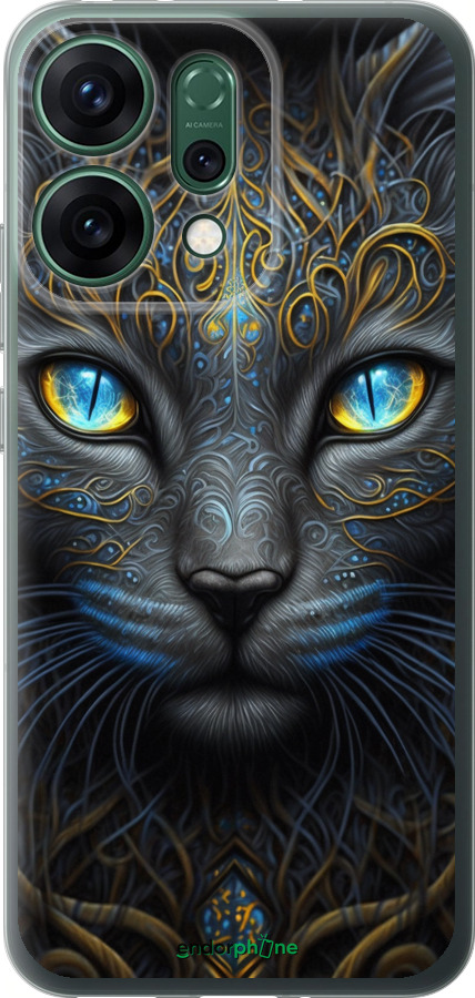 Силиконовый чехол Кошка для Oppo RENO14 5G - 5548u-4058 изображение 