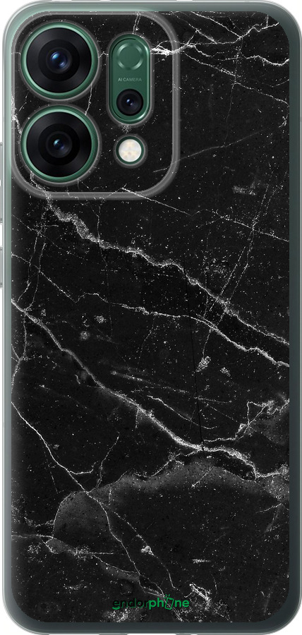 Силиконовый чехол Черный мрамор v2 для Oppo RENO14 5G - 5568u-4058 изображение 