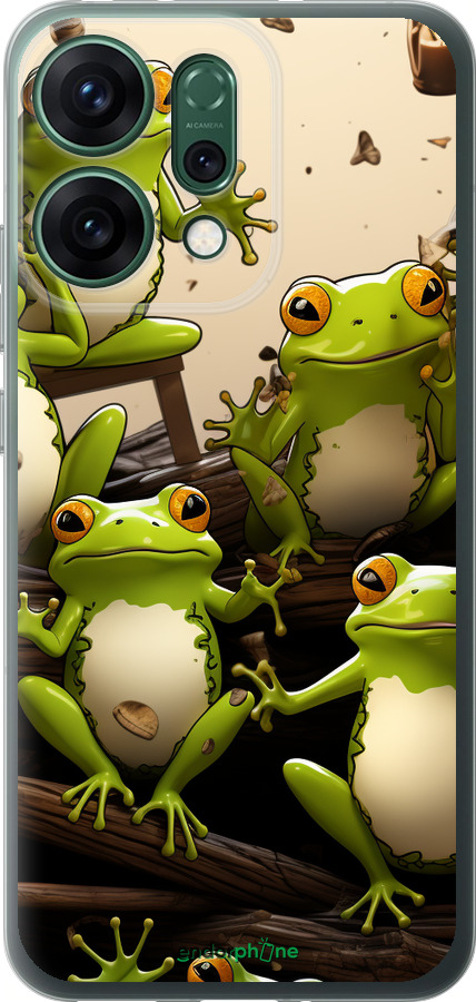 Силиконовый чехол Жабки для Oppo RENO14 5G - 5656u-4058 изображение 