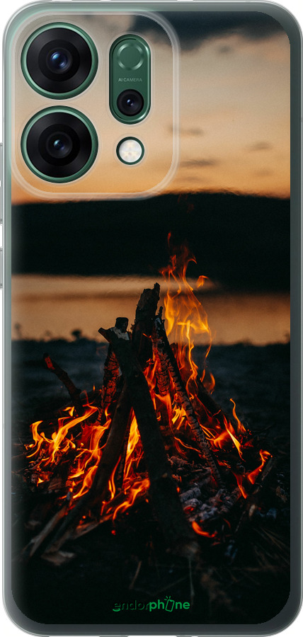 Силиконовый чехол Огонь для Oppo RENO14 5G - 6021u-4058 изображение 