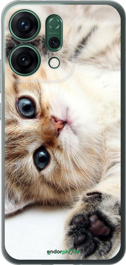 Силиконовый чехол Котик для Oppo RENO14 5G - 6024u-4058 изображение 