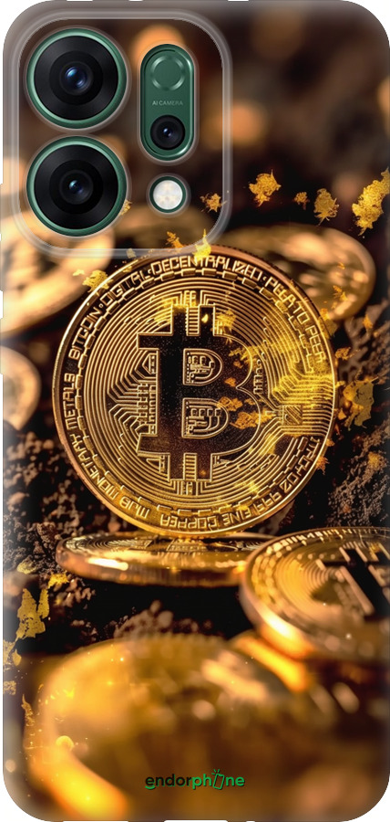 Силіконовий чехол Золота лихоманка біткойна для Oppo RENO14 5G - 6089u-4058 изображение 