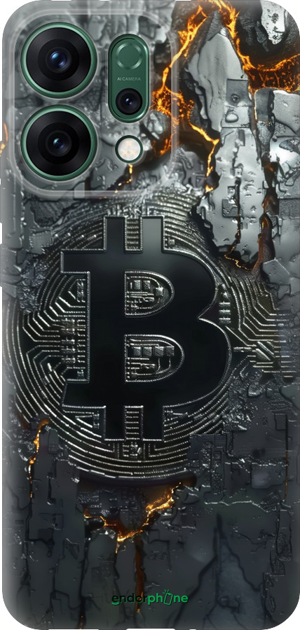 Силиконовый чехол Раскаленный биткойн для Oppo RENO14 5G - 6091u-4058 изображение 