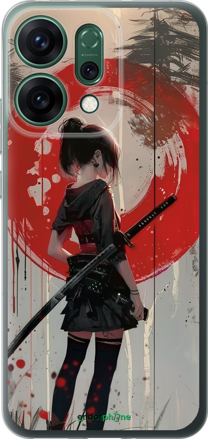 Силиконовый чехол Сумерки воина: Танец с катаной для Oppo RENO14 5G - 6123u-4058 изображение 