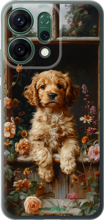 Силиконовый чехол Щенок cocker spaniel для Oppo RENO14 5G - 6136u-4058 изображение 