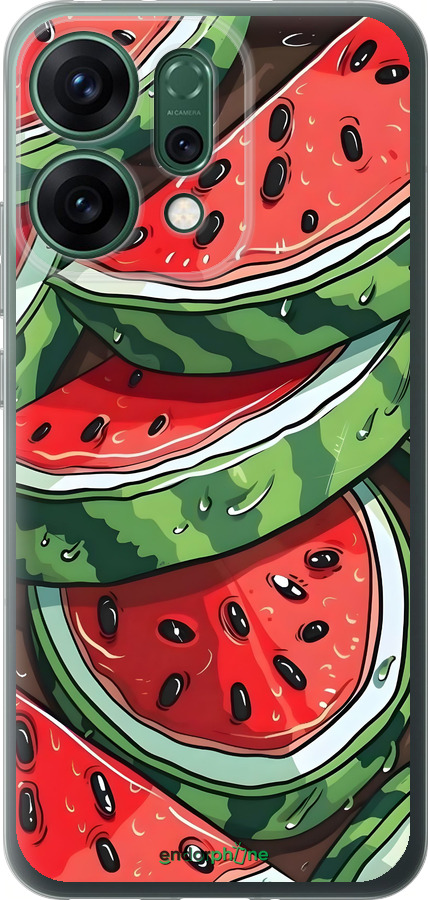 Силиконовый чехол Арбуз для Oppo RENO14 5G - 6315u-4058 изображение 