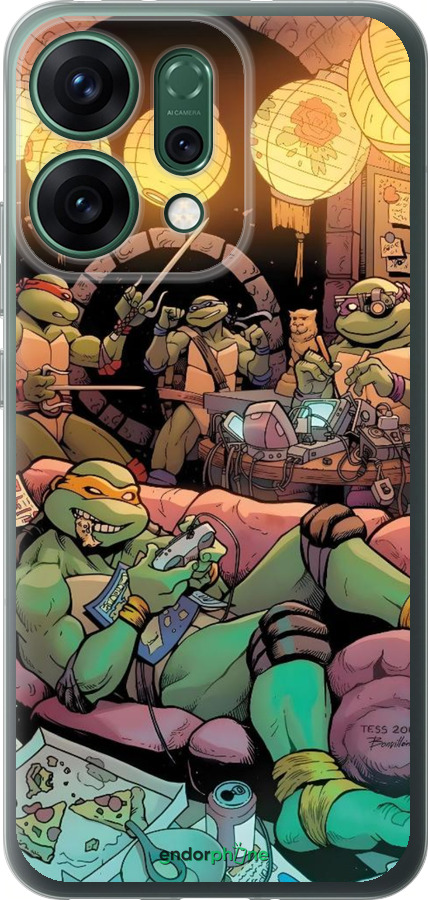 Силіконовий чехол Черепашки ніндзя для Oppo RENO14 5G - 6346u-4058 изображение 