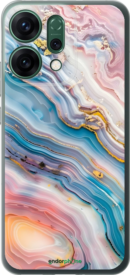 Силиконовый чехол Мрамор красивый для Oppo RENO14 5G - 6376u-4058 изображение 