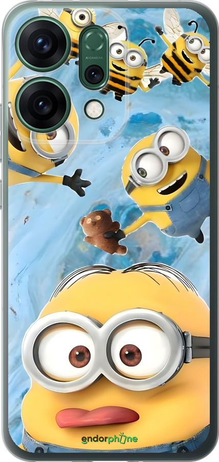 Силиконовый чехол Миньоны для Oppo RENO14 5G - 6386u-4058 изображение 