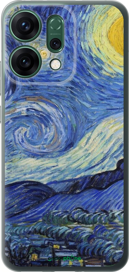 Силиконовый чехол «Звездная ночь» Винсента Ван Гога для Oppo RENO14 5G - 6433u-4058 изображение 