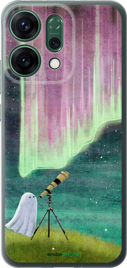 Силиконовый чехол Привидение и звезды для Oppo RENO14 5G - 6443u-4058 изображение 