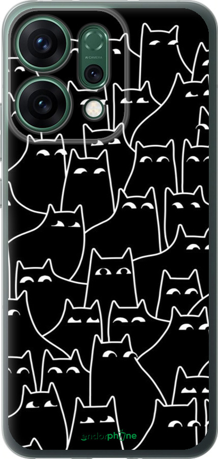 Силиконовый чехол С изображением кошек для Oppo RENO14 5G - 6470u-4058 изображение 