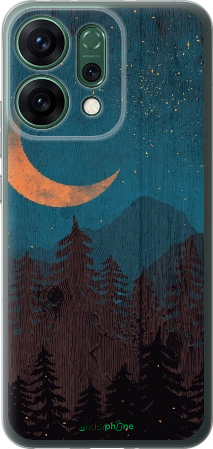 Силиконовый чехол Звездный лес для Oppo RENO14 5G - 6480u-4058 изображение 