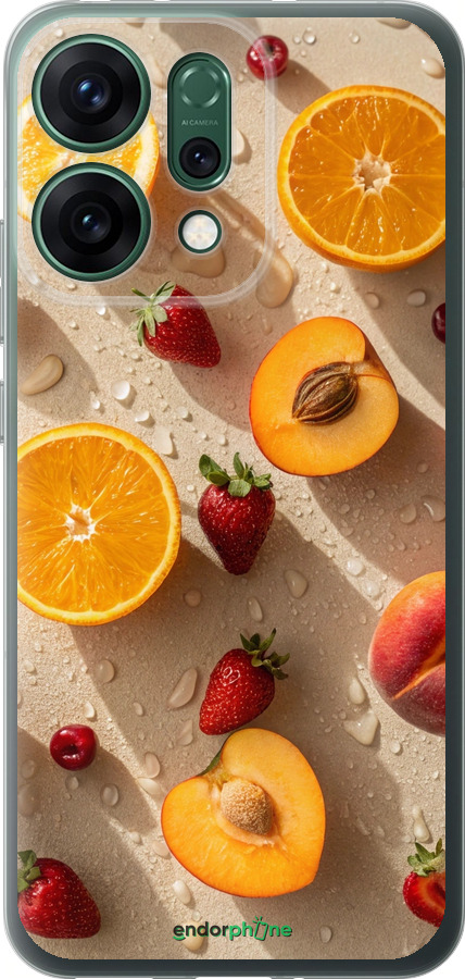 Силиконовый чехол Фрукты 3 для Oppo RENO14 5G - 6703u-4058 изображение 