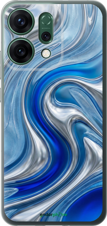 Силиконовый чехол Liquid Chrome для Oppo RENO14 5G - 6781u-4058 изображение 
