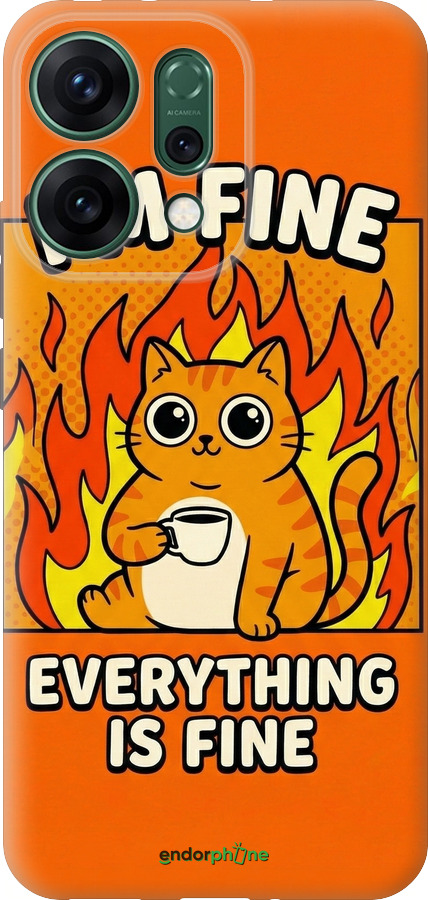 Силіконовий чехол Funny Cat для Oppo RENO14 5G - 6786u-4058 изображение 