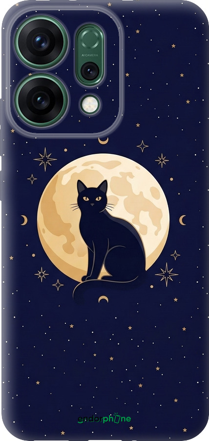 Силіконовий чехол Cute Cat Celestial/Witchy для Oppo RENO14 5G - 6787u-4058 изображение 