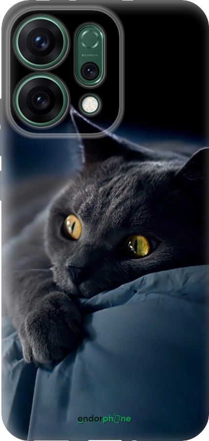 Силіконовий чехол Димчастий кіт для Oppo RENO14 5G - 825u-4058 изображение 