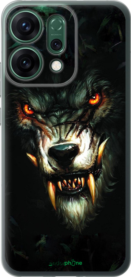 Силиконовый чехол Дьявольский волк для Oppo RENO14 5G - 833u-4058 изображение 