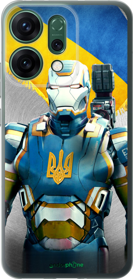 Силиконовый чехол Украинский киборг для Oppo RENO14 5G - 980u-4058 изображение 