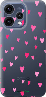 Силиконовый чехол Сердечки 2 для Oppo RENO15 5G - 4763u-4201 изображение 