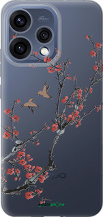 Силіконовий чехол Сакура v2 для Oppo RENO15 5G - 5538u-4201 изображение 