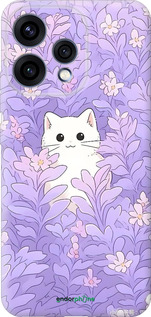 Силіконовий чехол Котик в цветах для Oppo RENO15 5G - 6390u-4201 изображение 