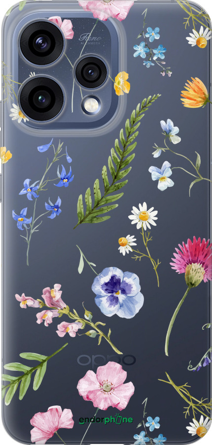 Силіконовий чехол Квітковий фон v2 для Oppo RENO15 5G - 5472u-4201 изображение 