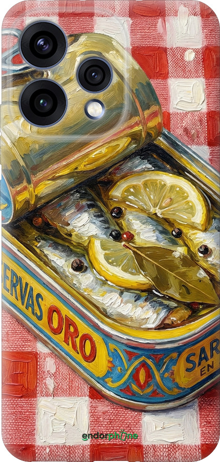 Силиконовый чехол Vintage Sardine Tin Phone для Oppo RENO15 5G - 6772u-4201 изображение 