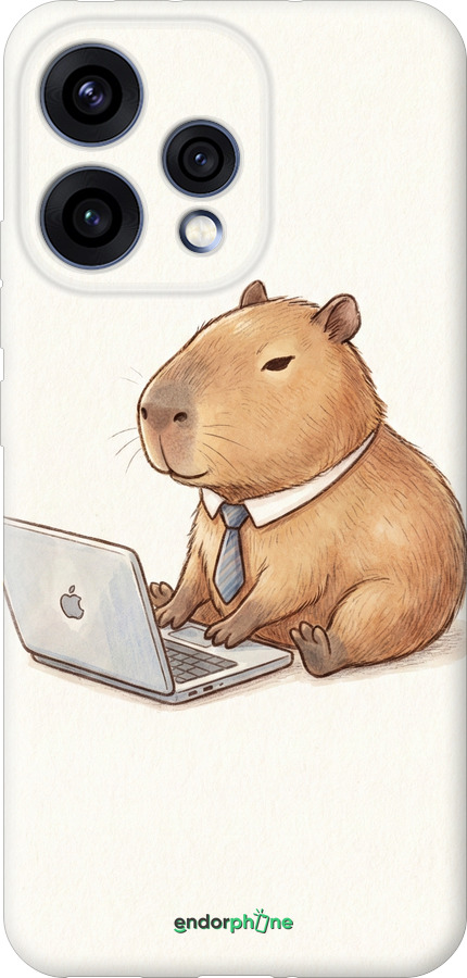 Силіконовий чехол Funny Capybara CEO Working для Oppo RENO15 5G - 6777u-4201 изображение 