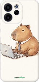 Силиконовый чехол Funny Capybara CEO Working для Oppo RENO15 F 5G - 6777u-4199 изображение 