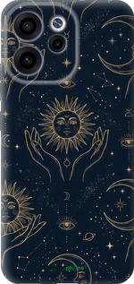 Силіконовий чехол Celestial Harmony: Sun & Moon Gold Mystic Pattern для Oppo RENO15 F 5G - 6778u-4199 изображение 