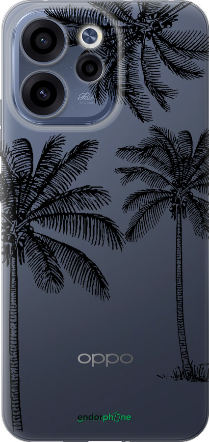 Силиконовый чехол Пальмы1 для Oppo RENO15 F 5G - 4634u-4199 изображение 